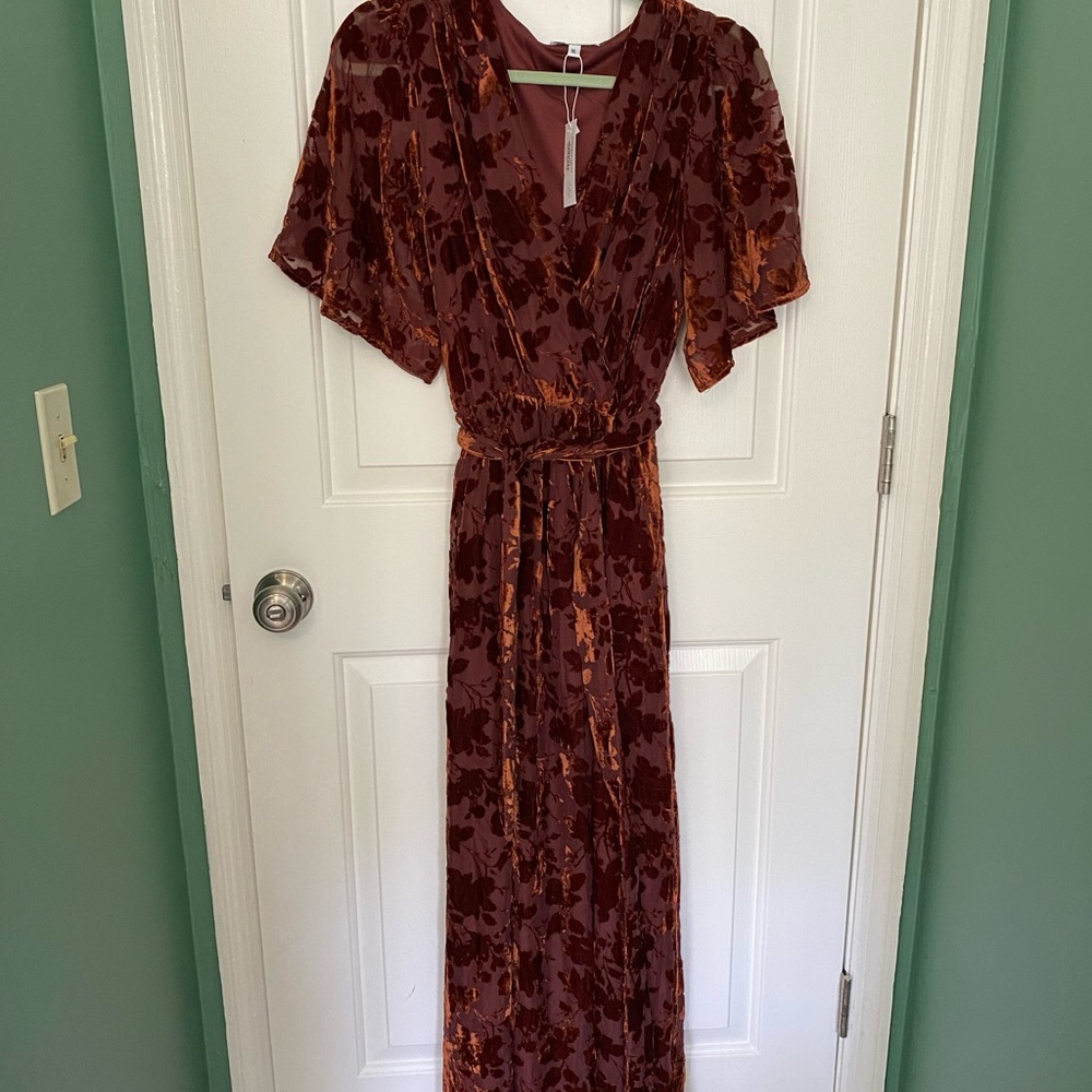NWT Baltic Born Velvet Maxi Dress, Size XL